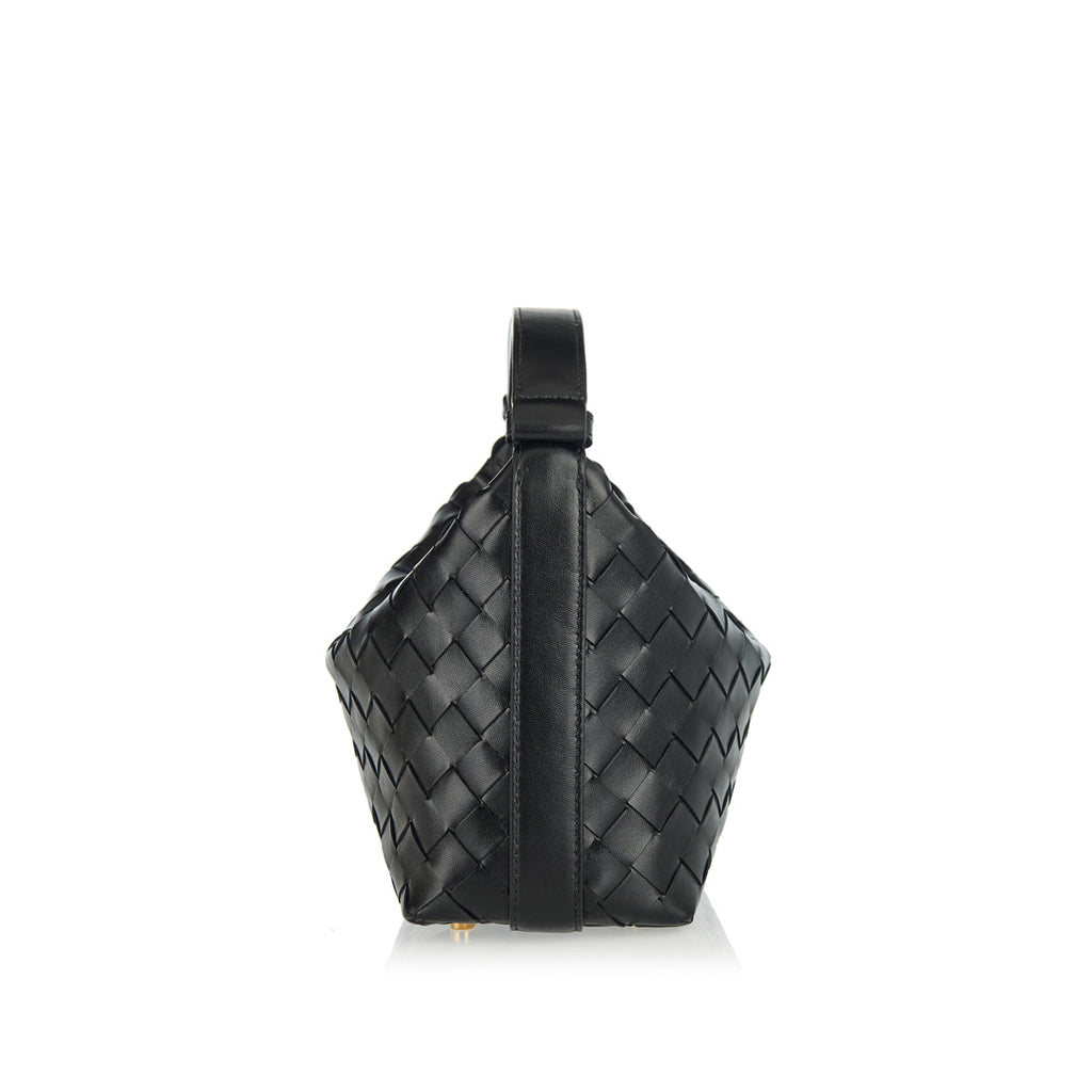 Mini Wallace Leather Shoulder Bag Bottega veneta – Гарантія оригінальності – вид ззаду