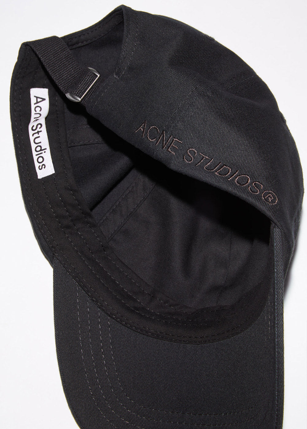 Black Cotton Baseball Cap Acne studios – Гарантія оригінальності – вид ззаду