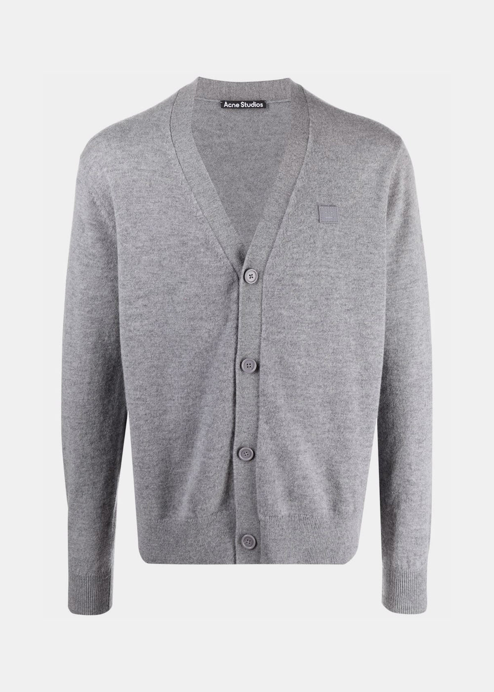 Grey Melange Keve Face Cardigan Acne studios оригінал – Купити в Україні – боковий вид