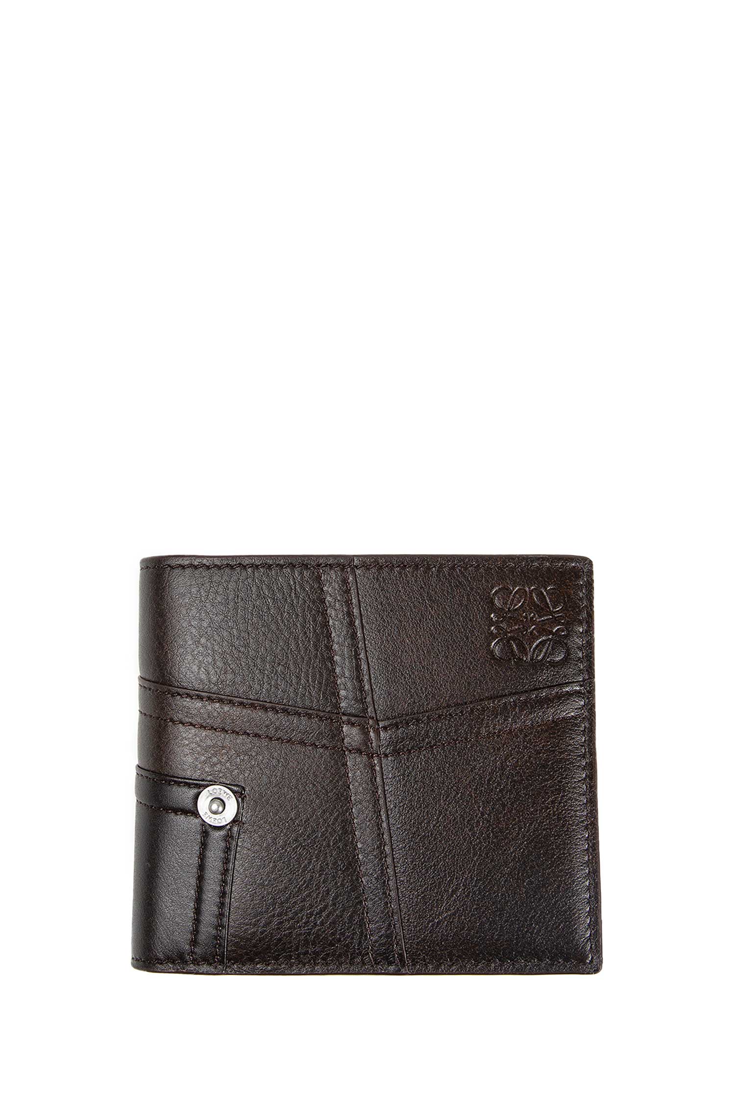 Panta Bifold Wallet In Shiny Calfskin Loewe – Гарантія оригінальності – боковий вид