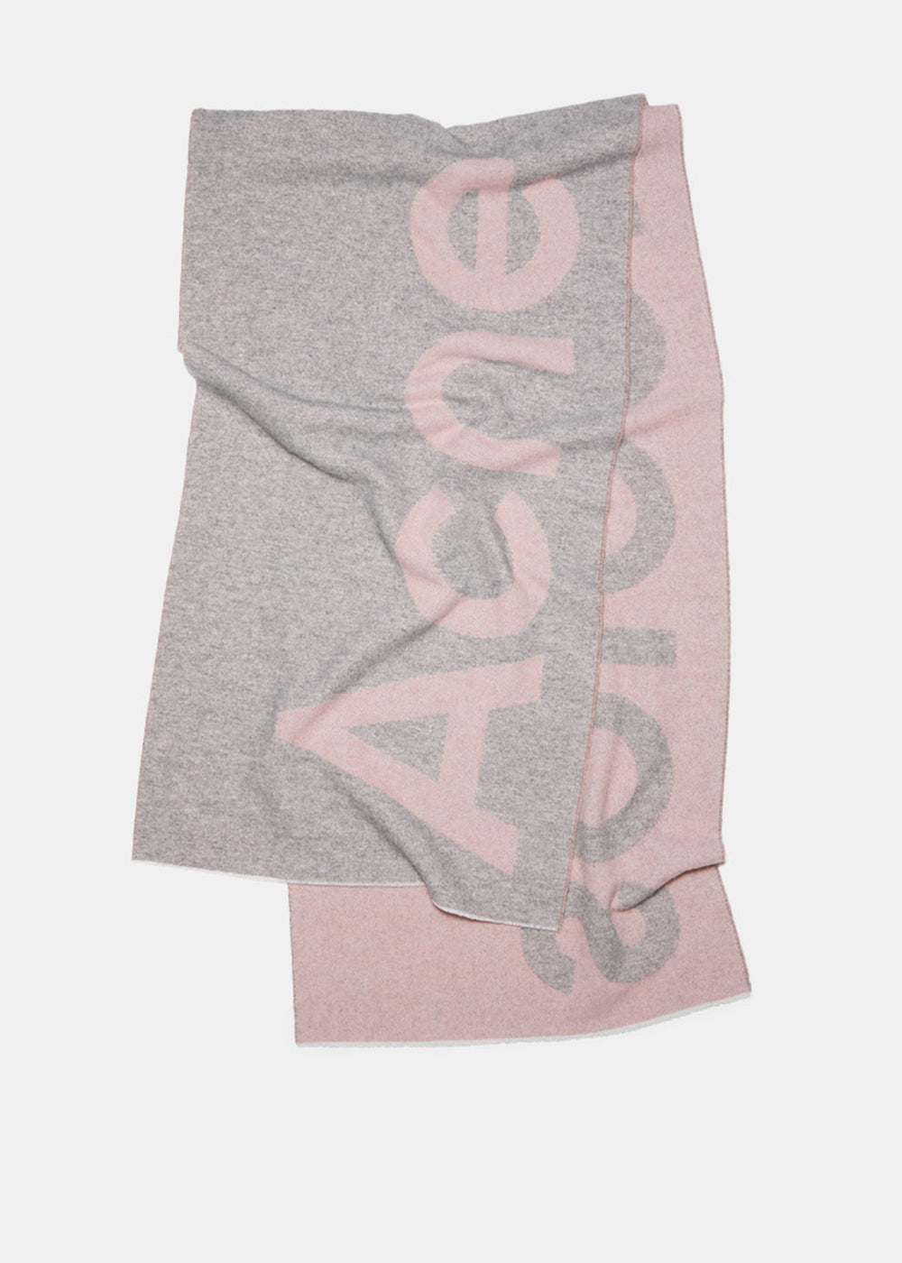 Light Pink & Green Heavy Scarf Acne studios – Гарантія оригінальності – боковий вид