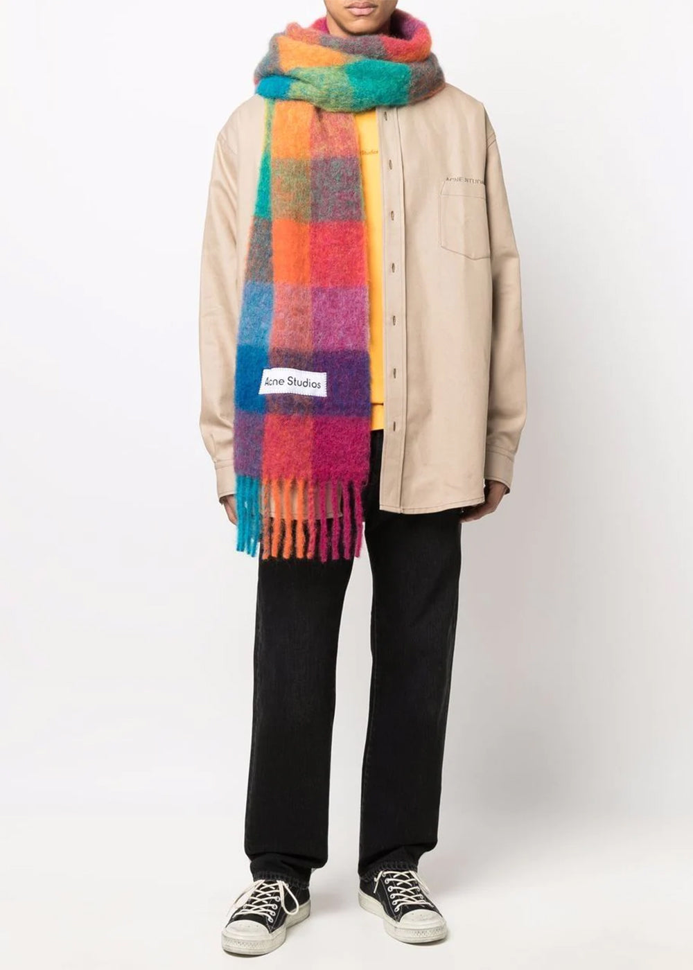 Pink & Multicolor Mohair Scarf Acne studios оригінал – Купити в Україні – вид ззаду
