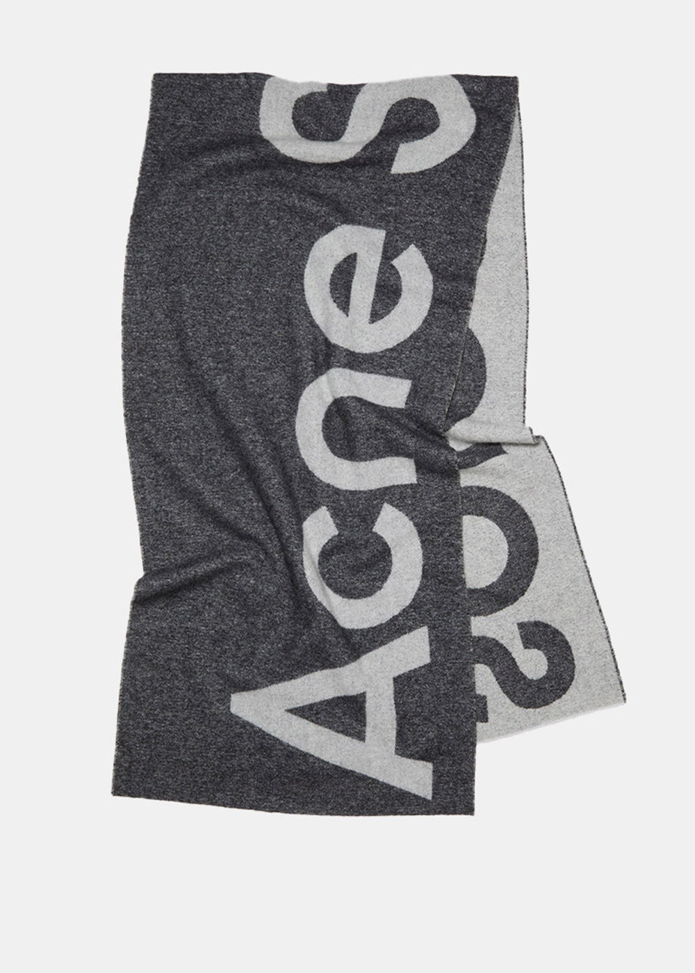 Black Logo Jacquard Wool Scarf Acne studios оригінал – Купити в Україні – боковий вид