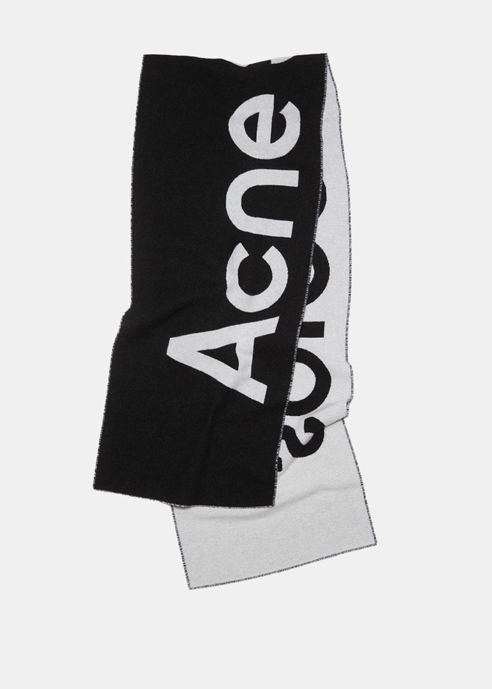 Black & White Logo Wool Scarf Acne studios оригінал – Купити в Україні – боковий вид