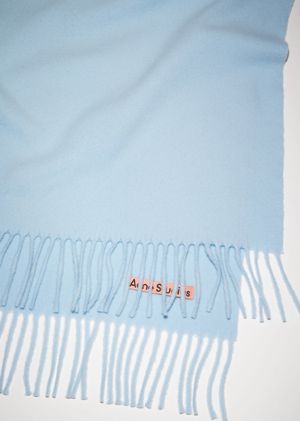 Оригінальна Light Blue Wool Scarf Acne studios – детальний вид