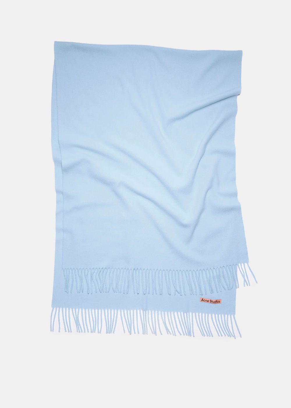 Оригінальна Light Blue Wool Scarf Acne studios – боковий вид