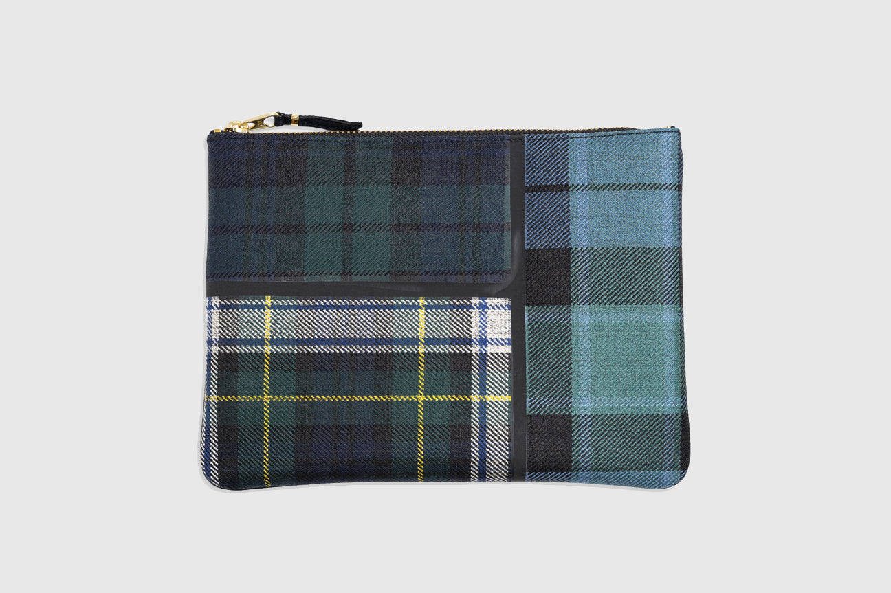 Tartan Patchwork Pouch Wallet Comme des garcons – Гарантія оригінальності – боковий вид
