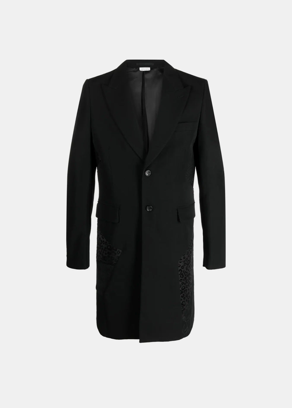 Black Panelled Single-Breasted Coat Comme des garcons оригінал – Купити в Україні – боковий вид