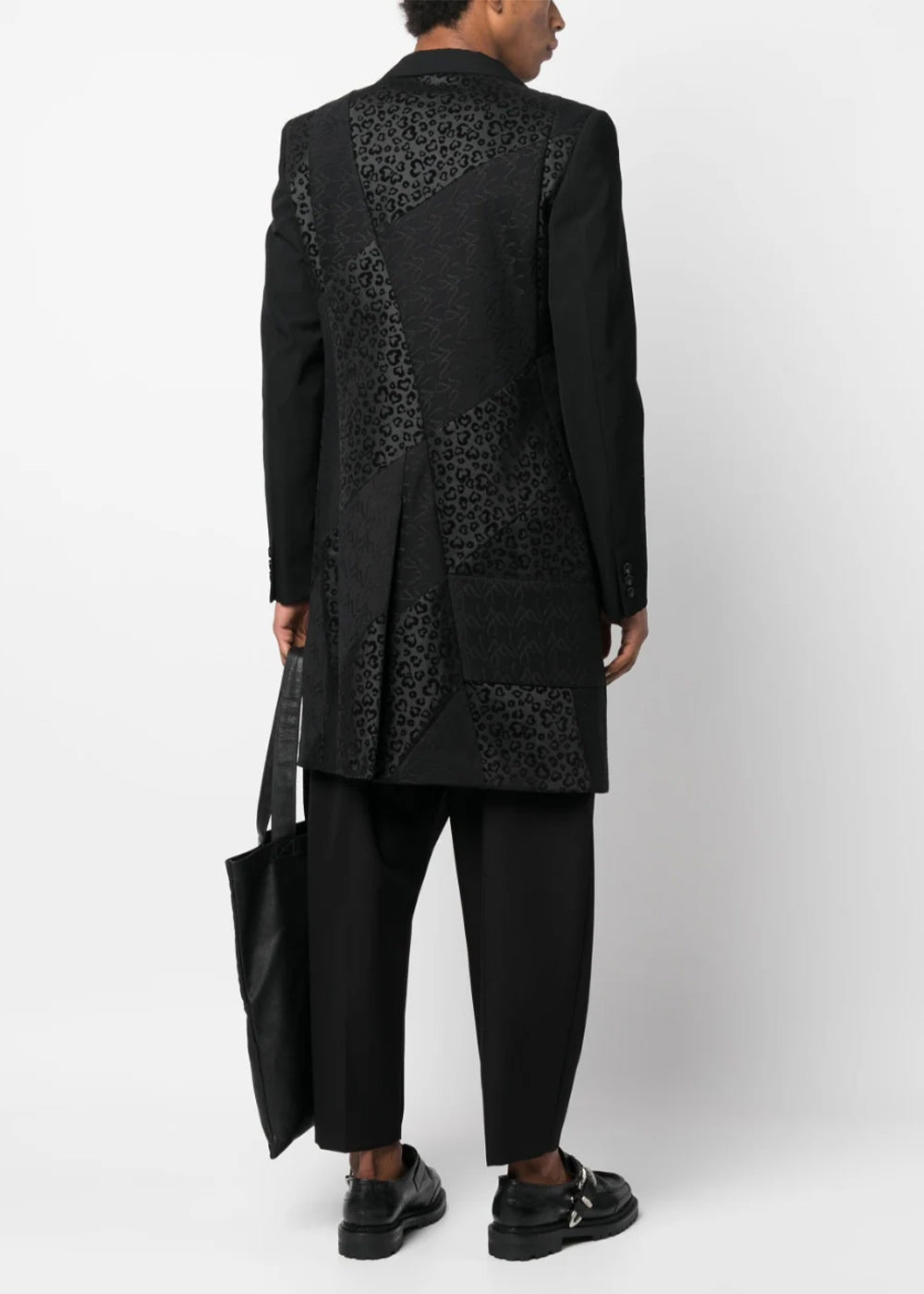 Black Panelled Single-Breasted Coat Comme des garcons оригінал – Купити в Україні – збільшений вид