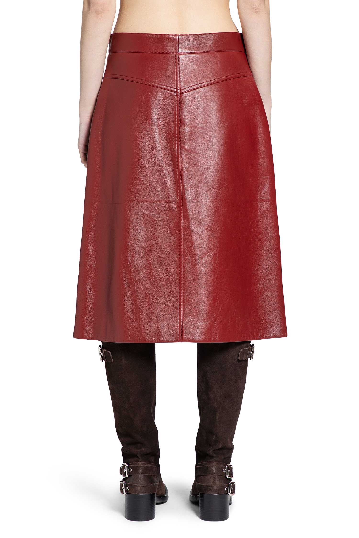 Оригінальна Knee-Length Skirt In Leather Chloe – збільшений вид