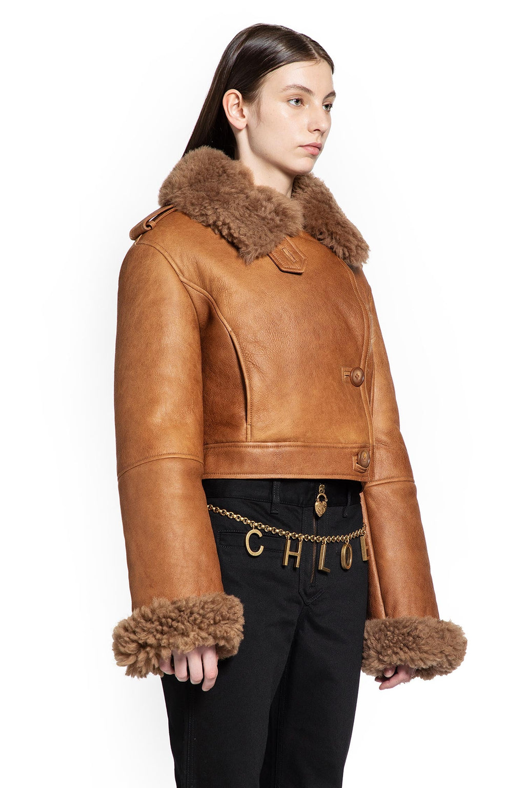 Оригінальна Cropped Shearling Jacket Chloe – детальний вид