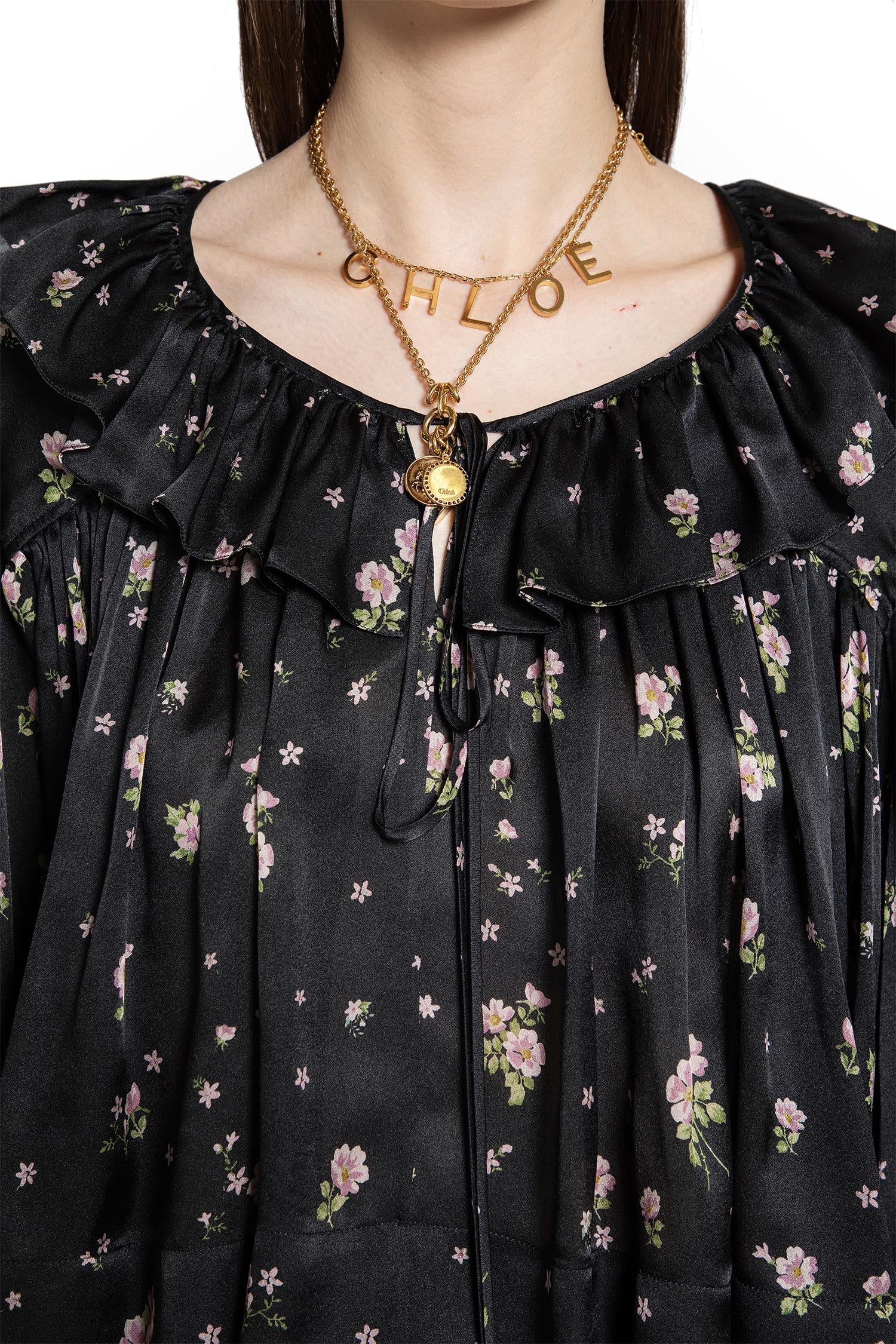 Liberty Print Maxi Gathered Ruffle Top Chloe оригінал – Купити в Україні – збільшений вид