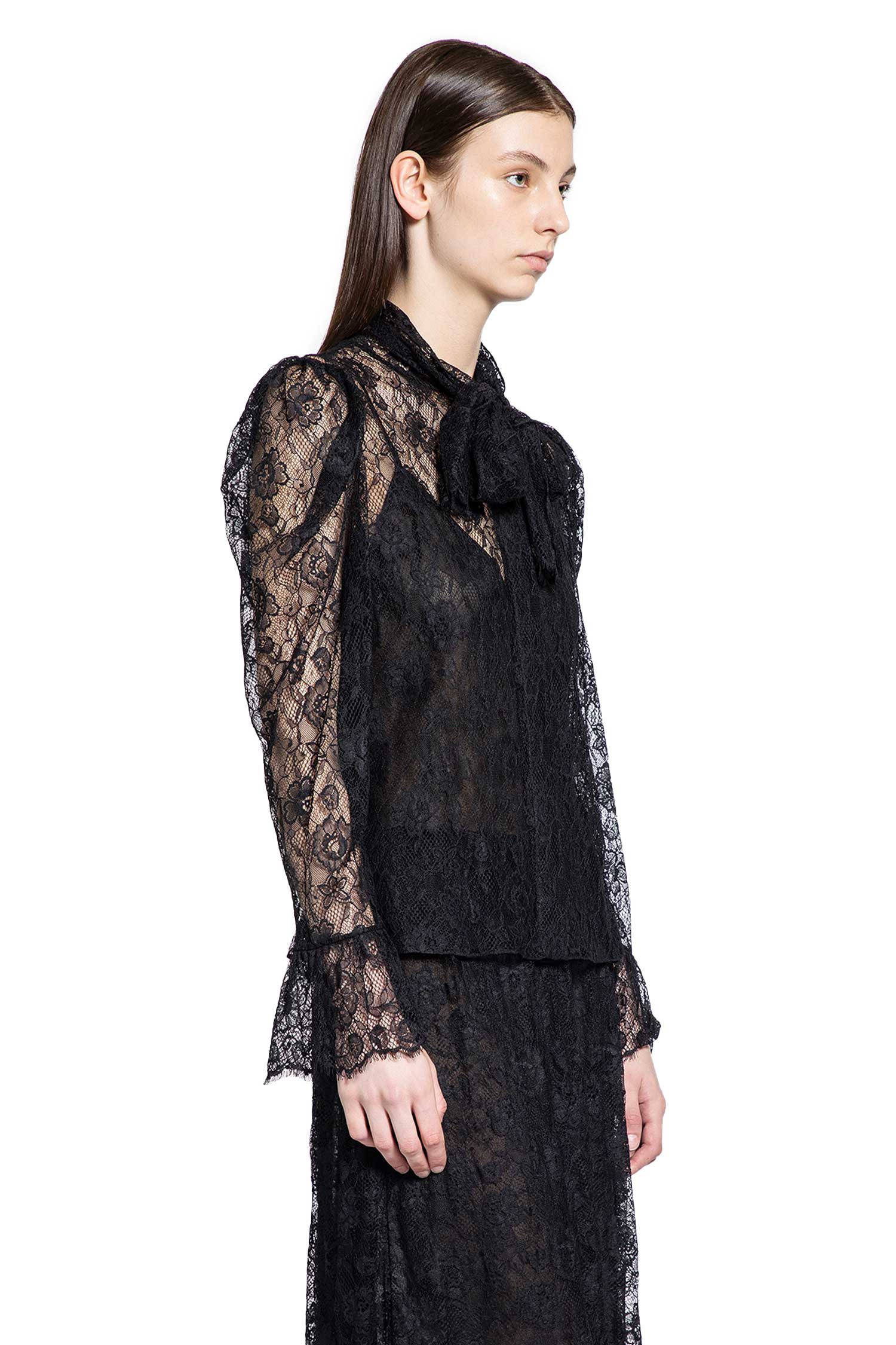 Lavallière Top In Floral Lace Jacquard Chloe – Гарантія оригінальності – детальний вид