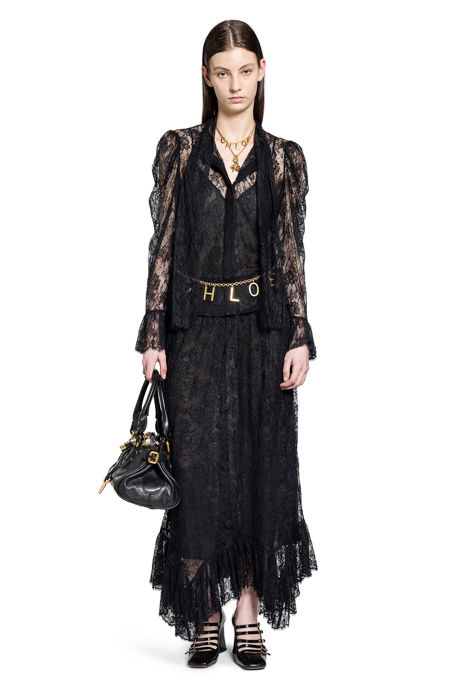 Lavallière Top In Floral Lace Jacquard Chloe – Гарантія оригінальності – збільшений вид