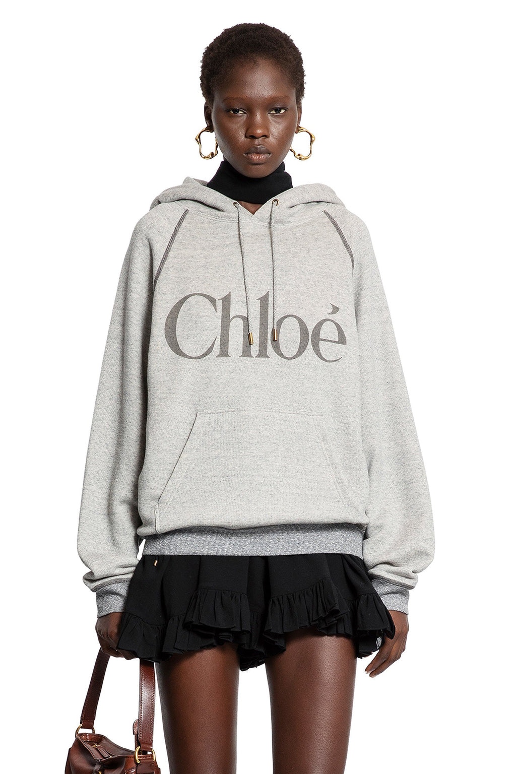 Оригінальна Oversized Logo Hoodie Sweatshirt Chloe – боковий вид
