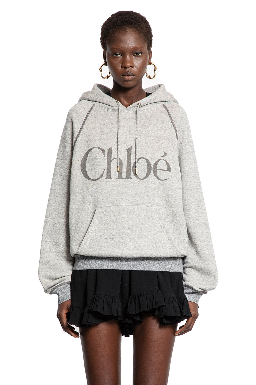 Оригінальна Oversized Logo Hoodie Sweatshirt Chloe – вид ззаду