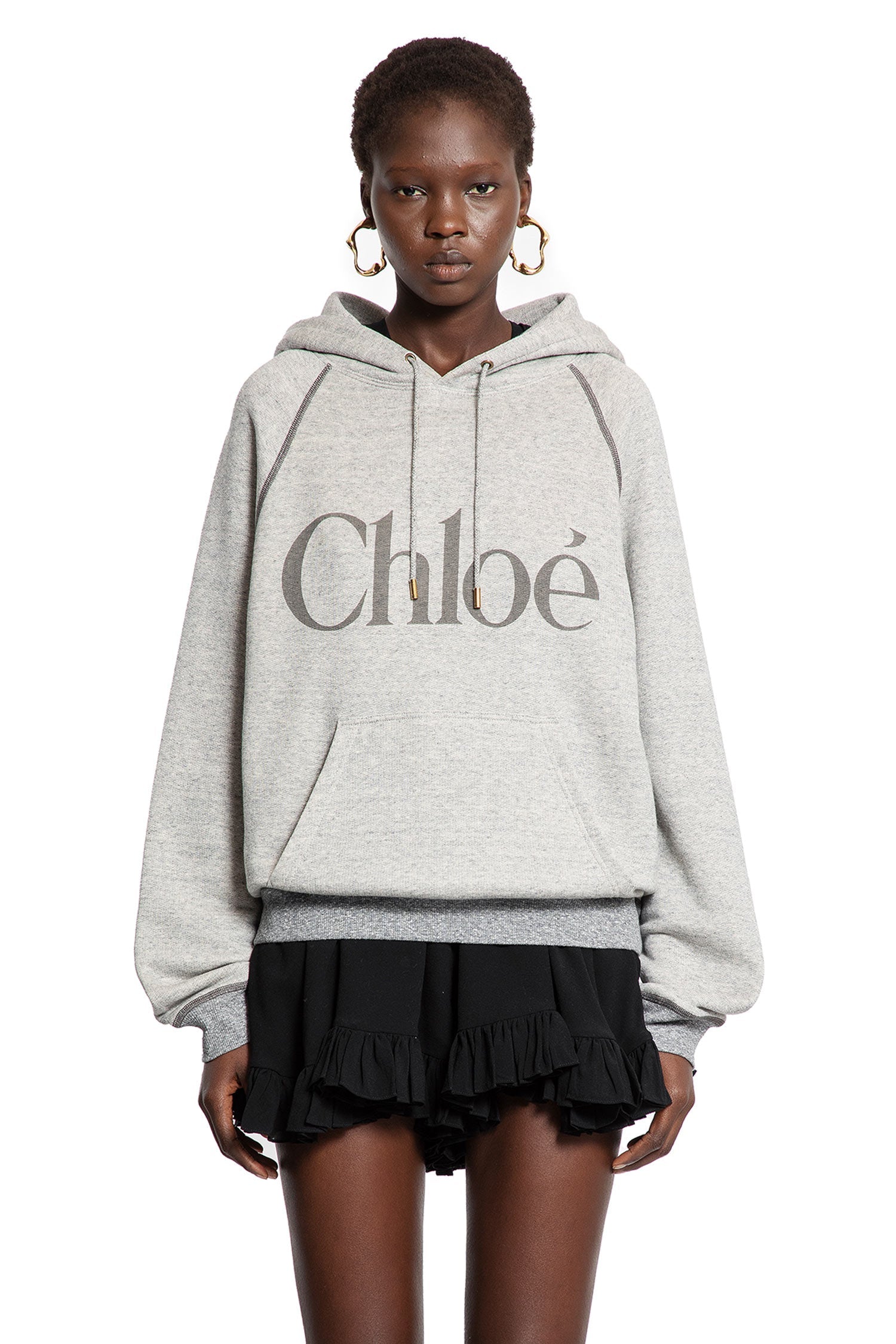 Оригінальна Oversized Logo Hoodie Sweatshirt Chloe – вид ззаду