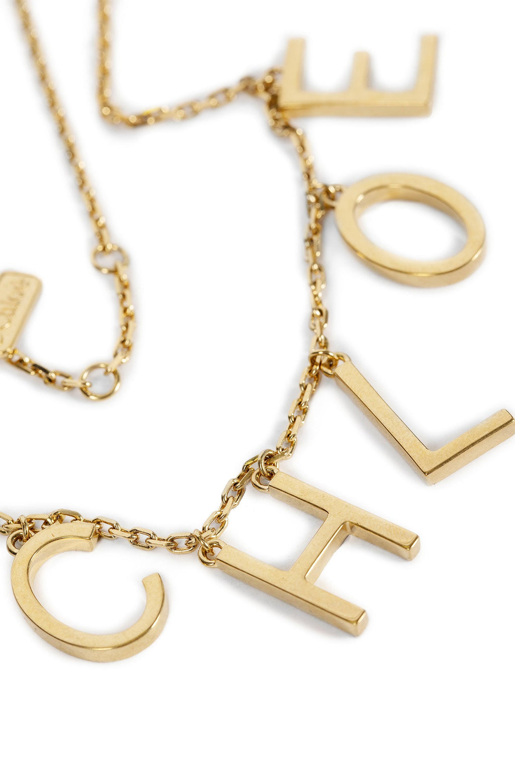 Brass Necklace With Logo Charms Chloe – Гарантія оригінальності – детальний вид