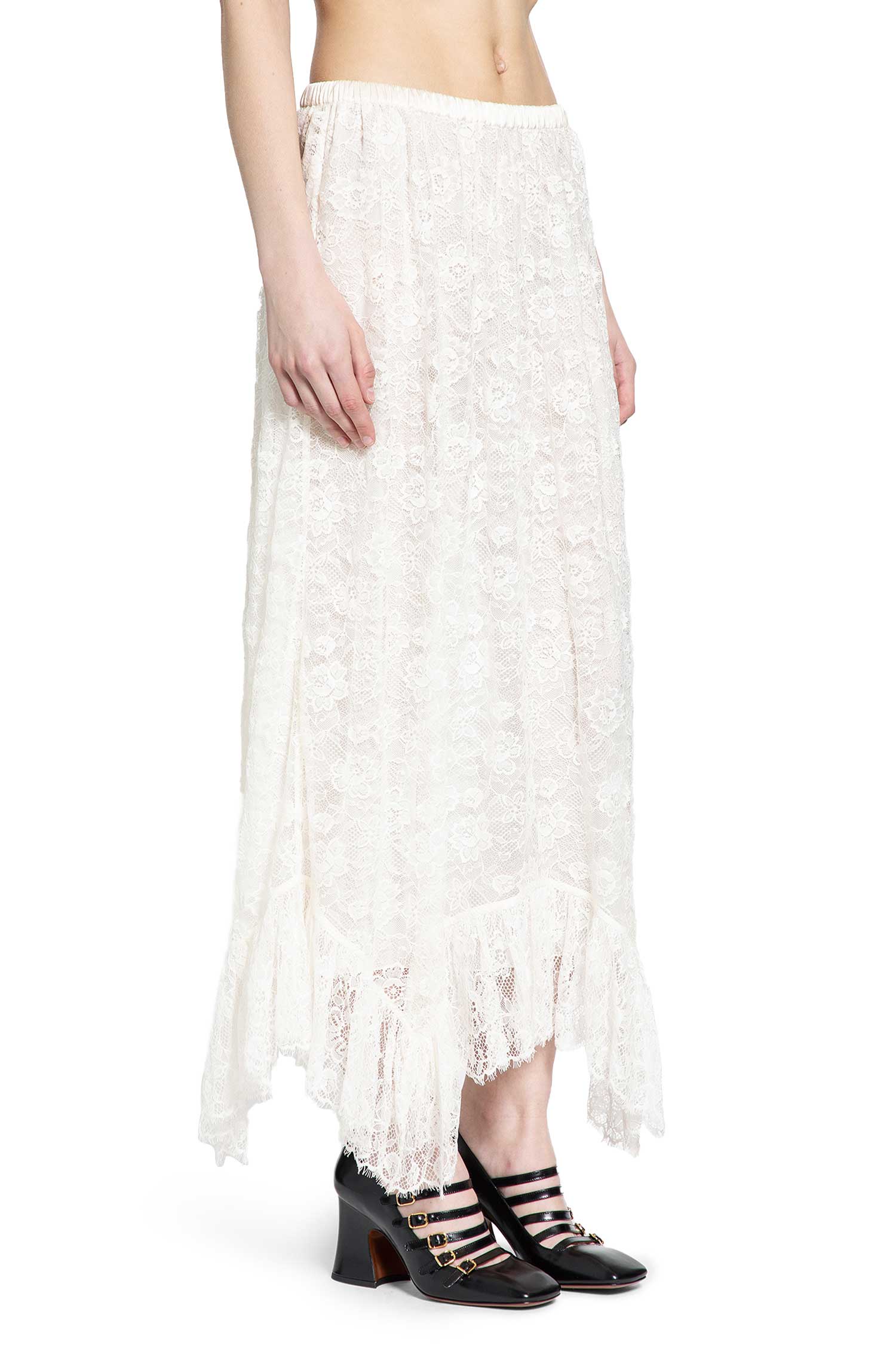 Ruffled MIDI Skirt In Floral Silk Jacquard Chloe оригінал – Купити в Україні – детальний вид