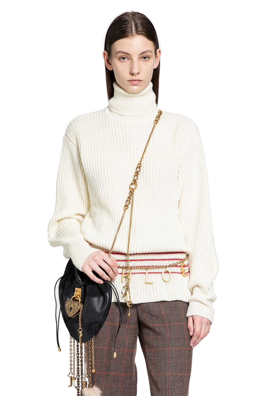 Oversized Logo Turtleneck Jumper Chloe оригінал – Купити в Україні – боковий вид