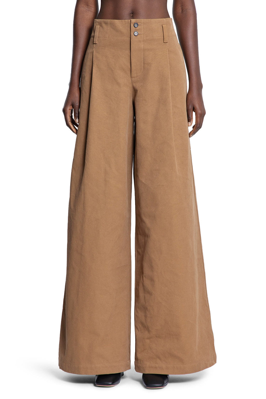 High-Rise Wide-Leg Pants In Cotton Canvas Chloe – Гарантія оригінальності – вид ззаду