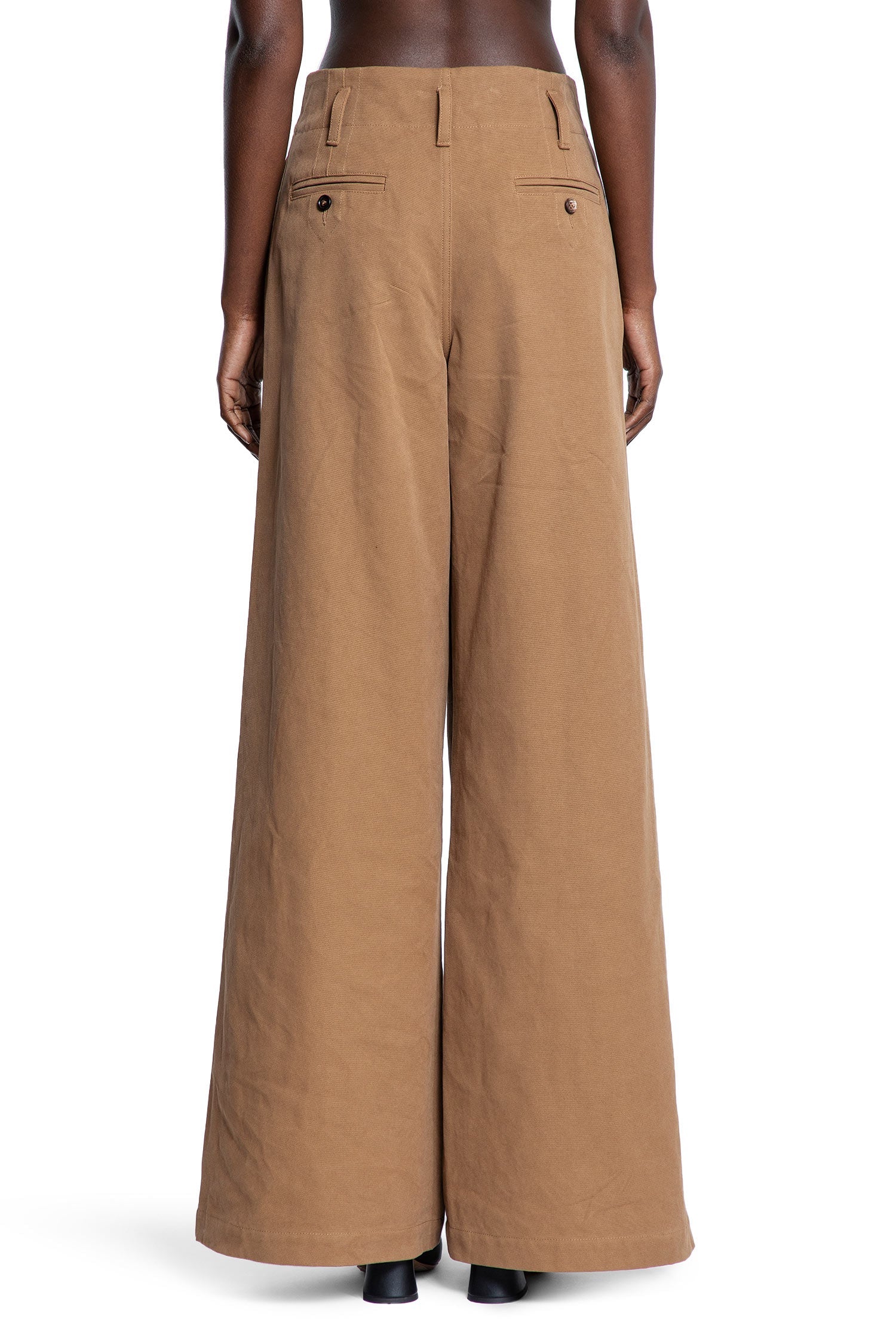 High-Rise Wide-Leg Pants In Cotton Canvas Chloe – Гарантія оригінальності – збільшений вид