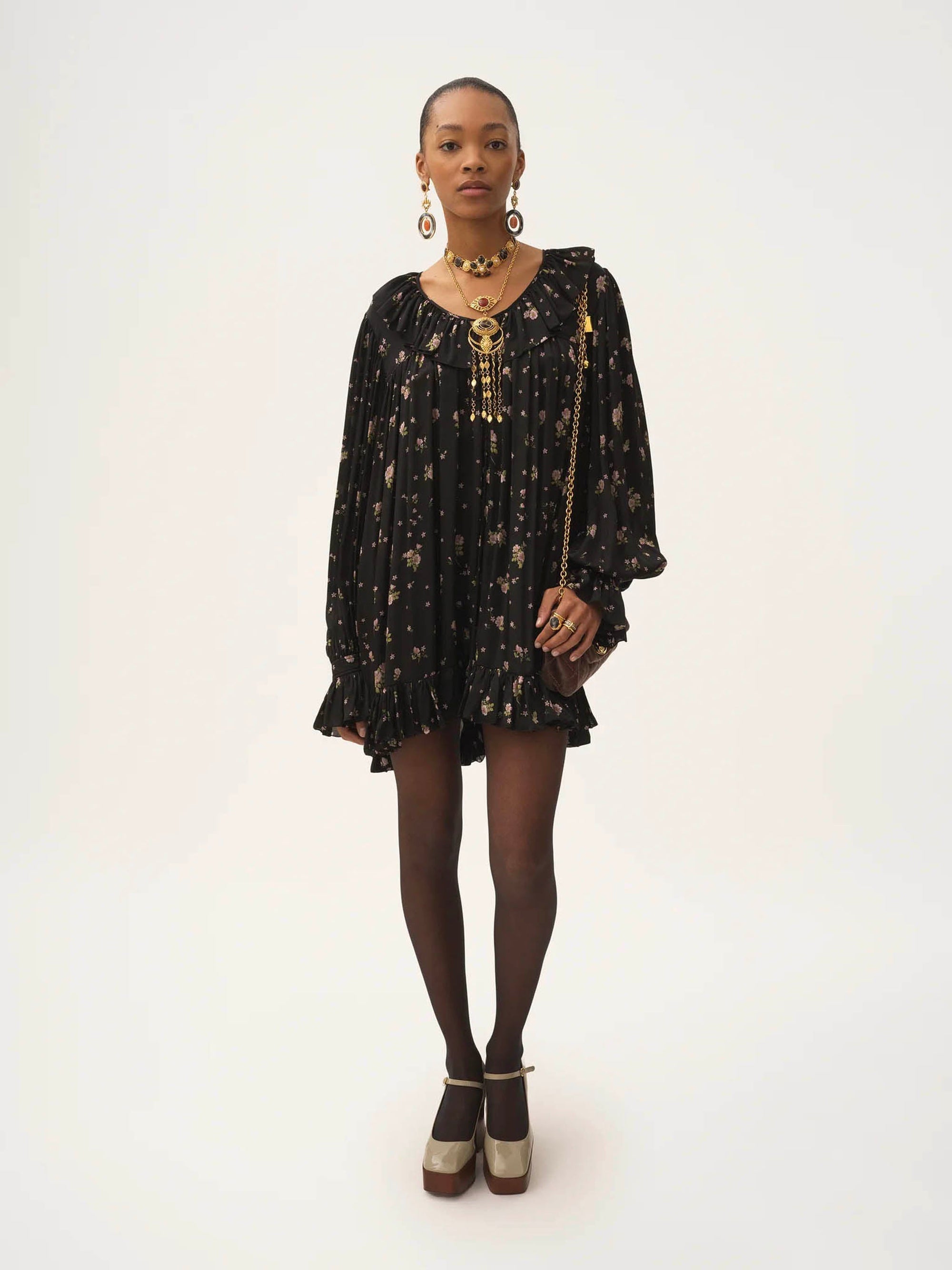 Оригінальна Gathered mini dress CHLOE – вид ззаду