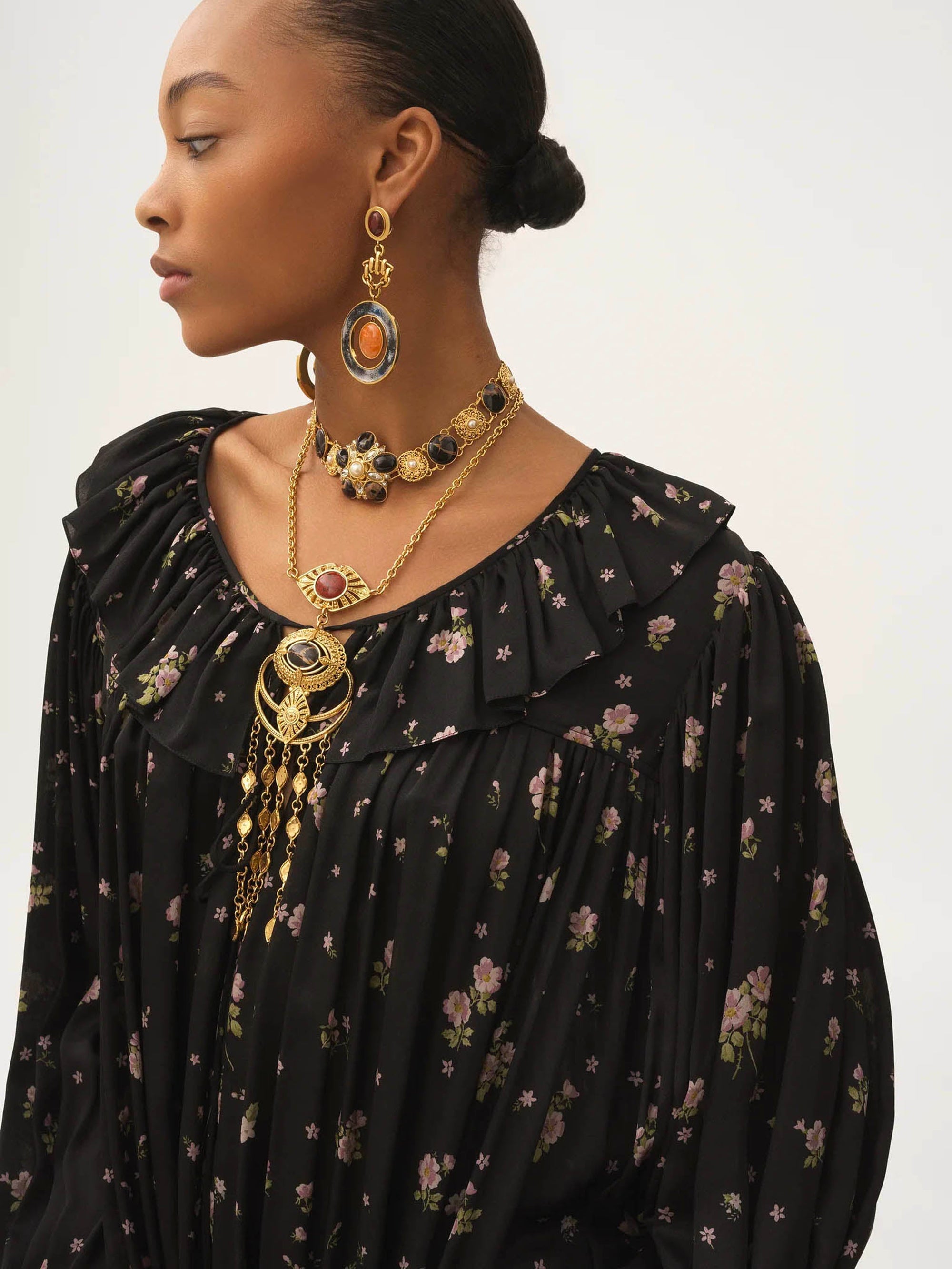 Оригінальна Gathered mini dress CHLOE – детальний вид