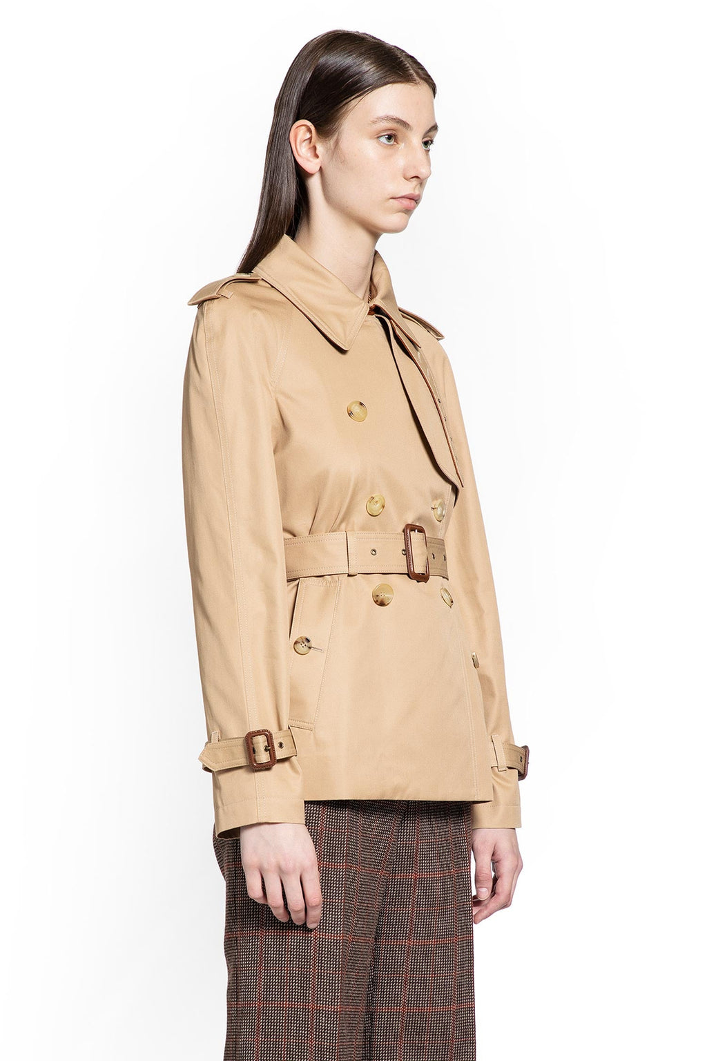 Оригінальна Short Trench Coat In Cotton Gabardine Chloe – вид ззаду