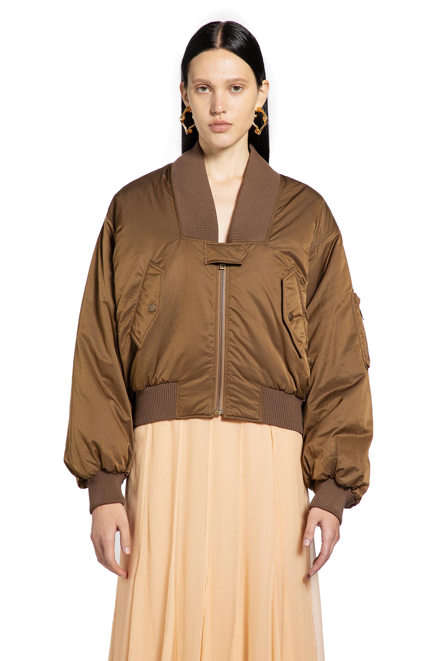 Bomber Jacket In Nylon Chloe – Гарантія оригінальності – вид ззаду