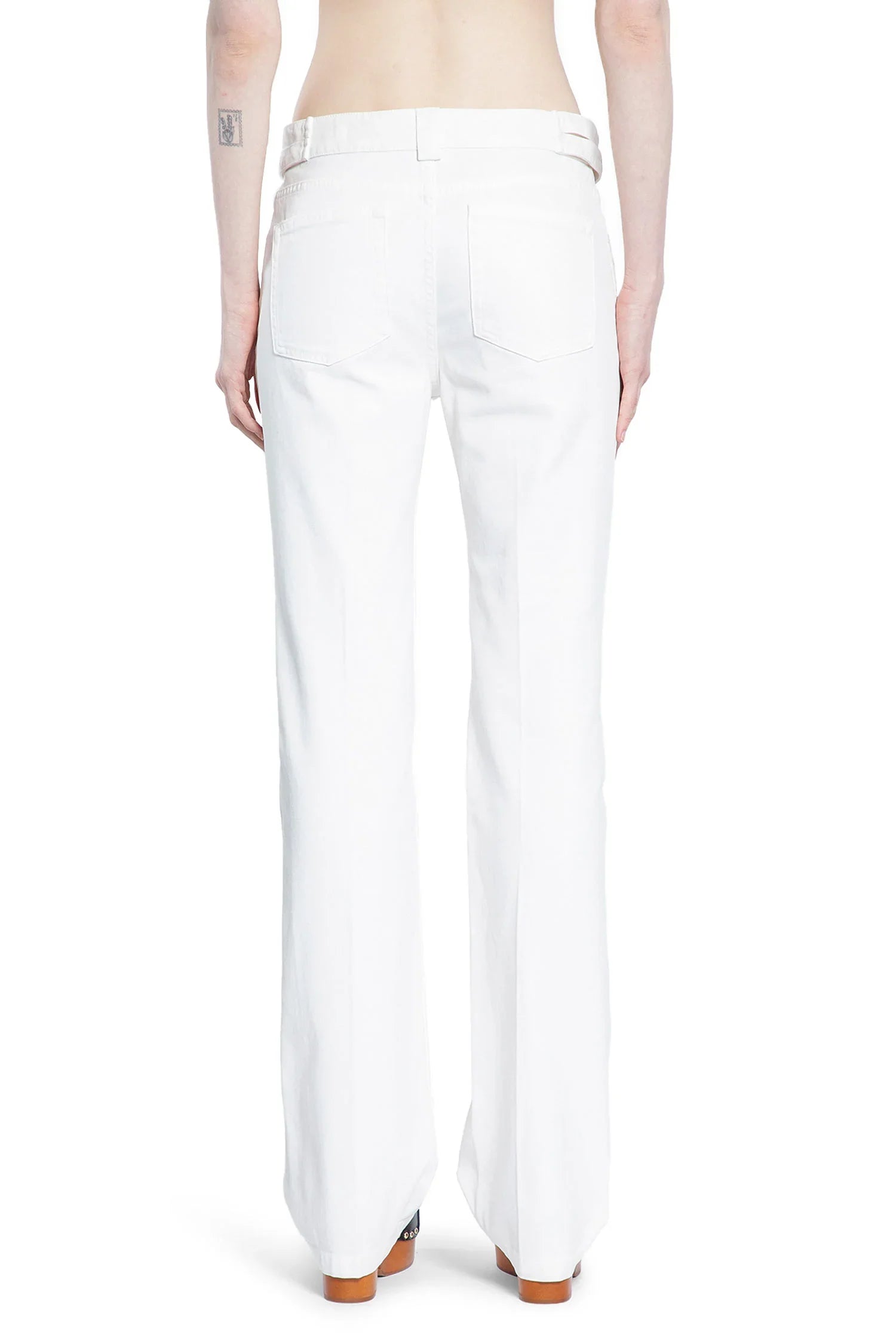 Оригінальна Straight Trousers In Cotton Canvas Chloe – детальний вид
