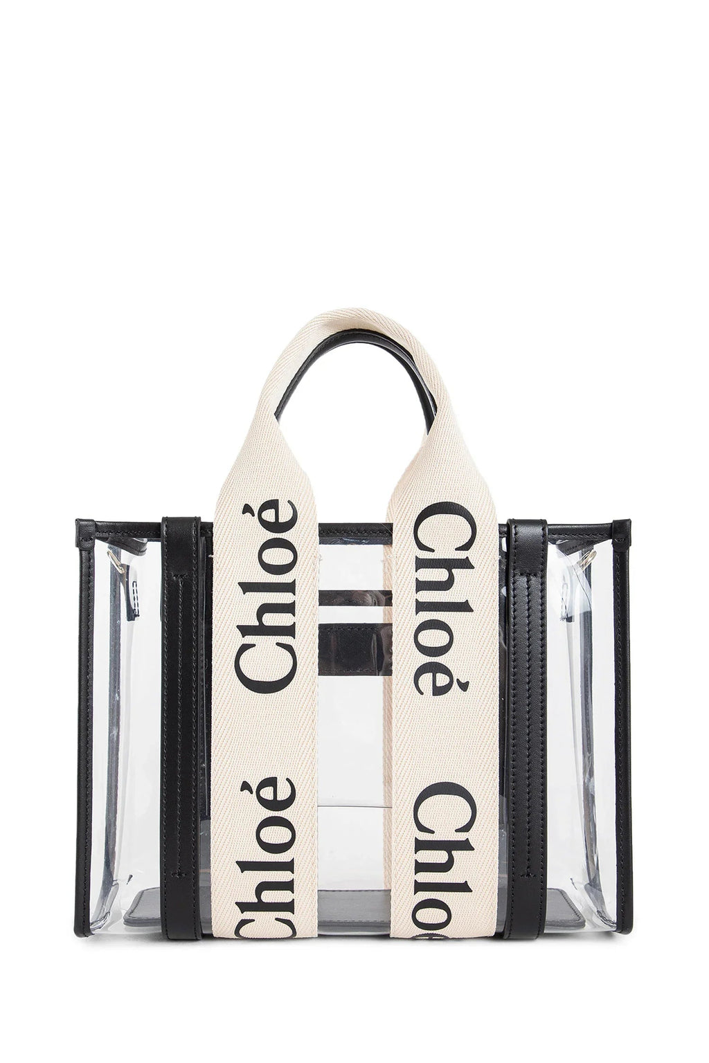 Оригінальна Woody Small Tote Bag In Jelly And Leather Chloe – боковий вид
