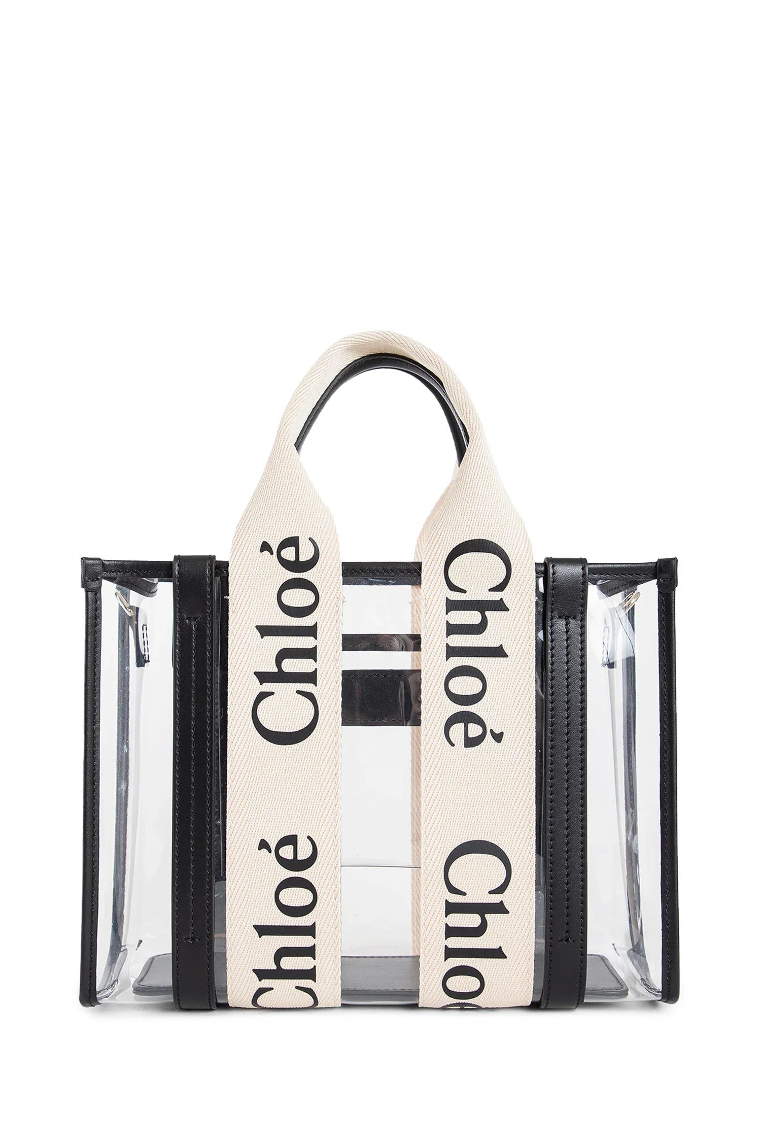 Оригінальна Woody Small Tote Bag In Jelly And Leather Chloe – боковий вид
