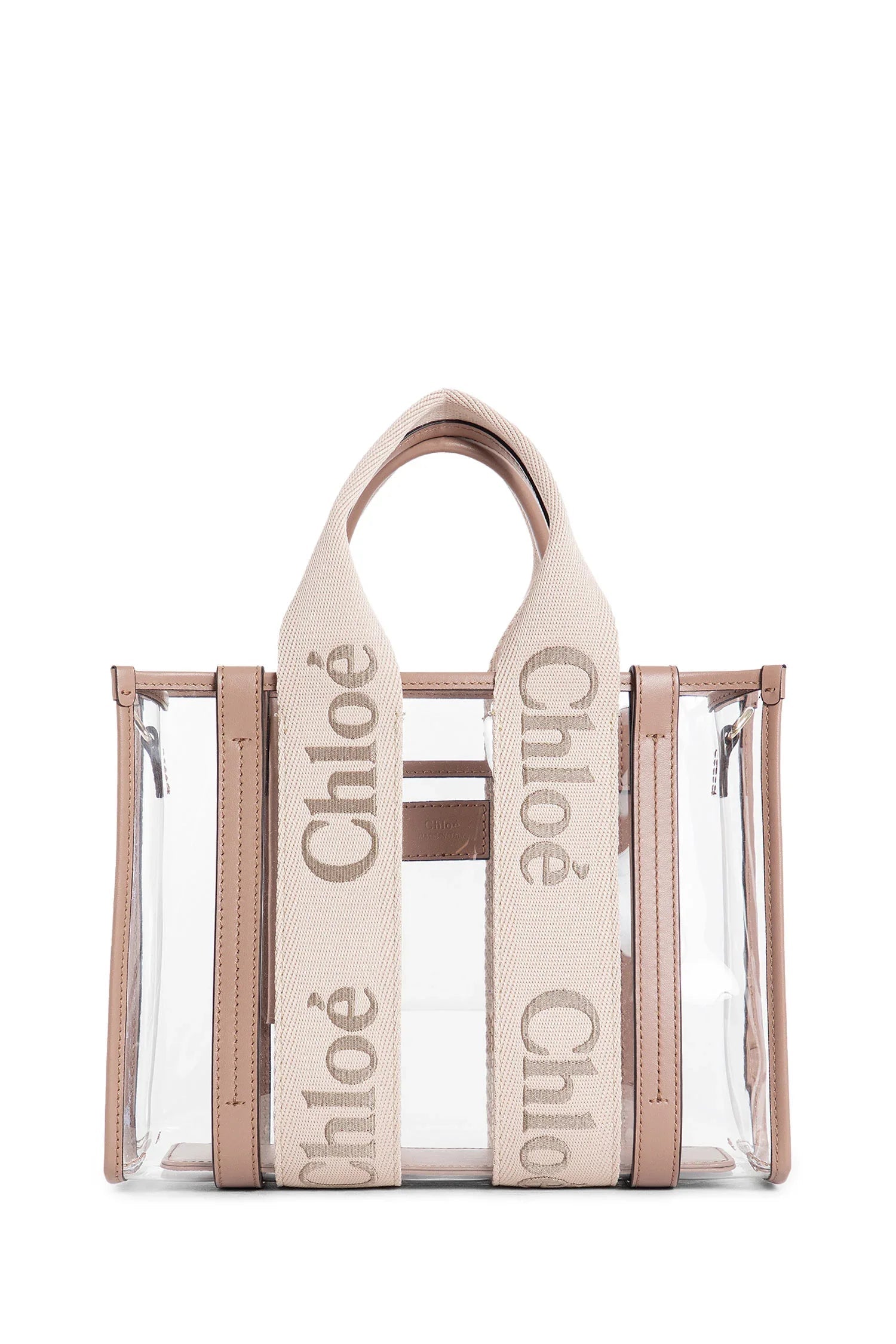 Оригінальна Woody Small Tote Bag In Jelly And Leather Chloe – боковий вид