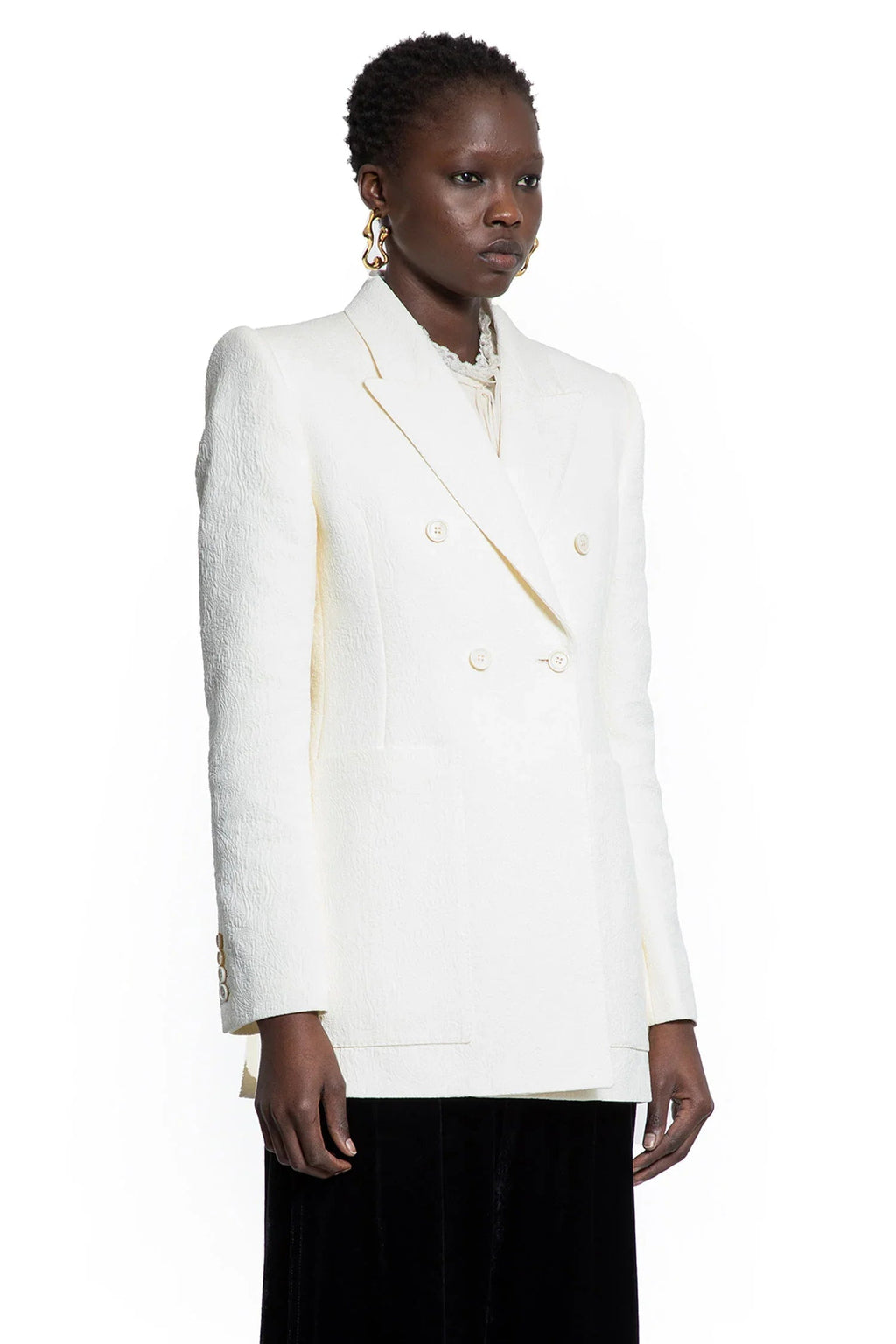 Cotton Nylon Jacquard Tailored Blazer Chloe – Гарантія оригінальності – вид ззаду