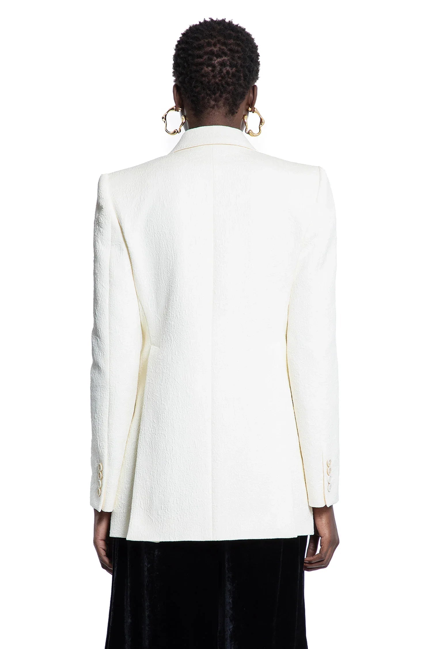 Cotton Nylon Jacquard Tailored Blazer Chloe – Гарантія оригінальності – детальний вид