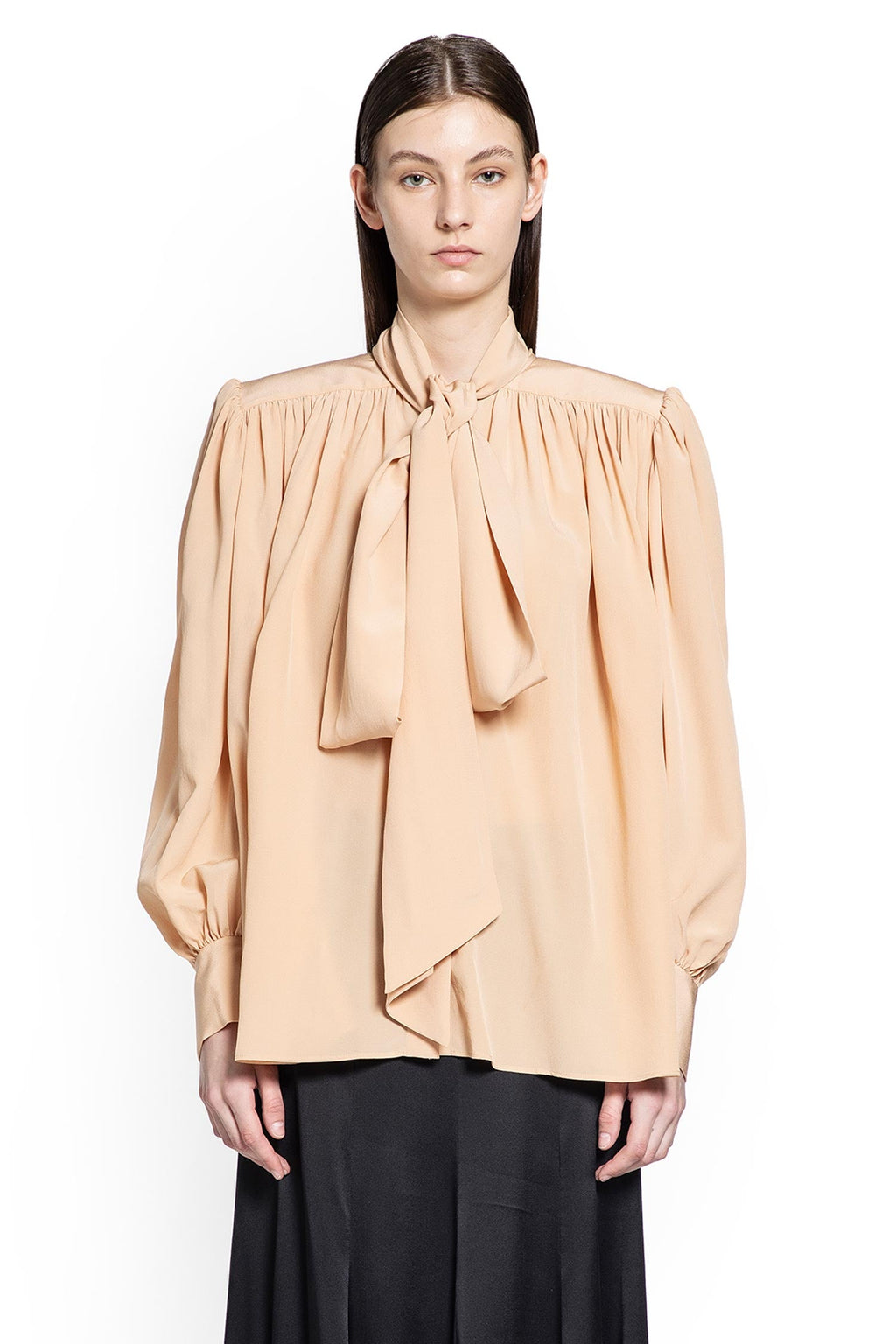 Oversized Gathered Lavallière Blouse Chloe оригінал – Купити в Україні – вид ззаду
