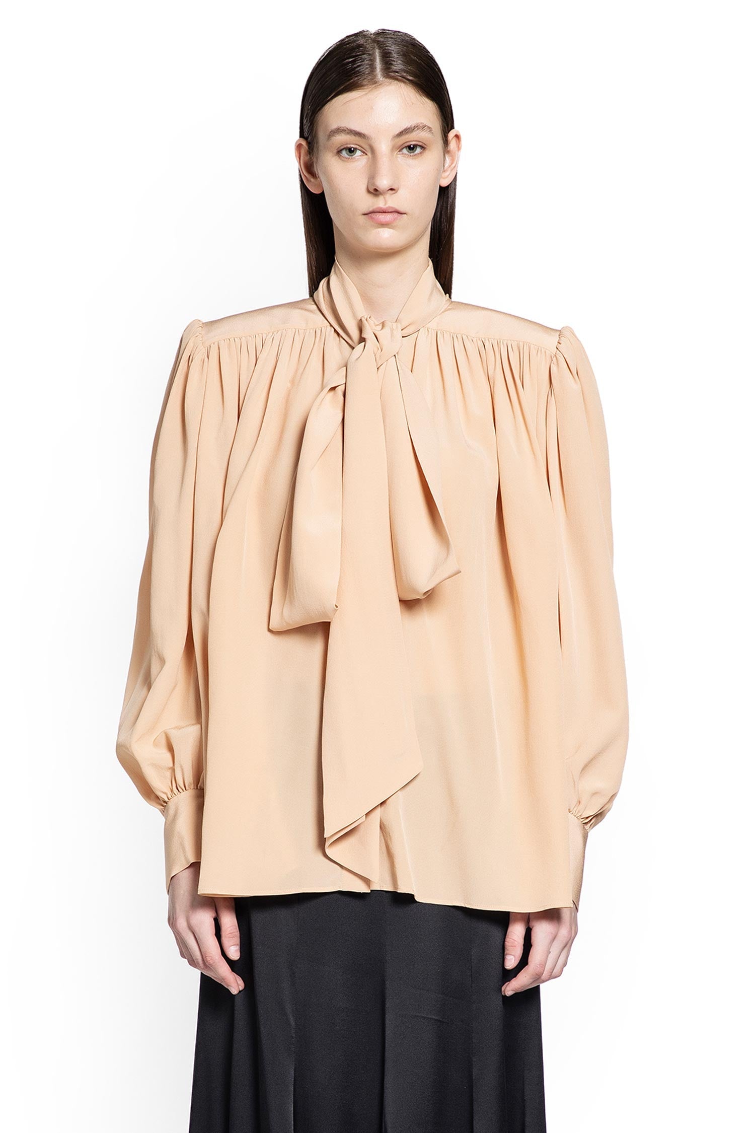 Oversized Gathered Lavallière Blouse Chloe оригінал – Купити в Україні – вид ззаду