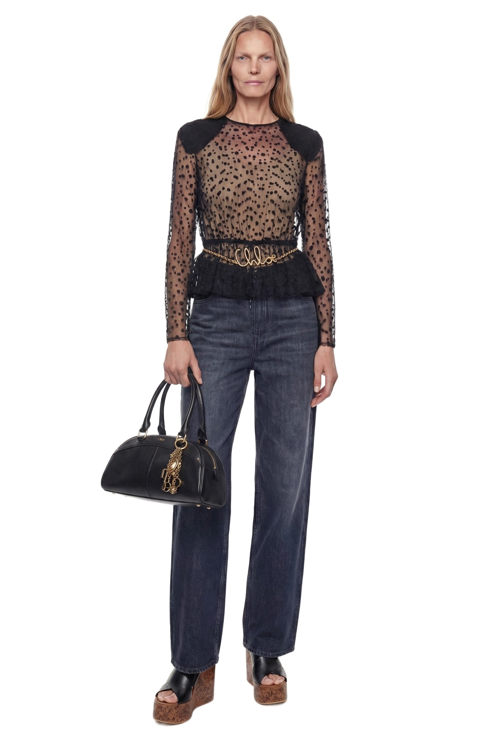 Dot Print Tulle Top Chloe – Гарантія оригінальності – збільшений вид