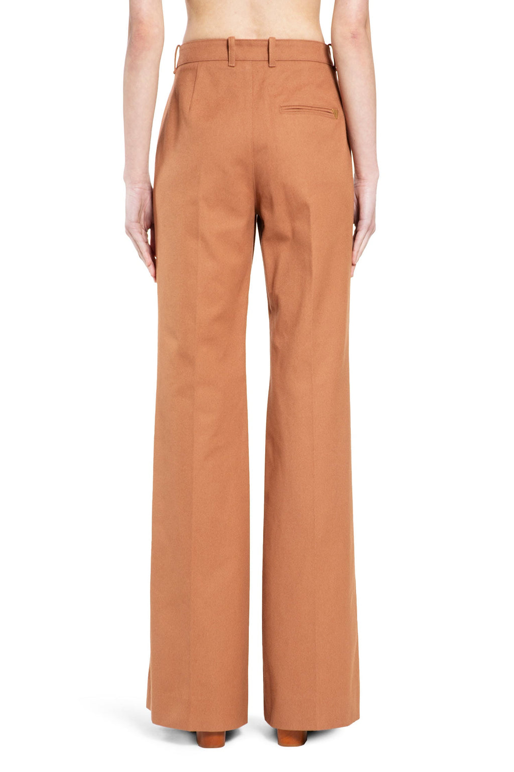 Flared Cotton Canvas Trousers Chloe – Гарантія оригінальності – збільшений вид