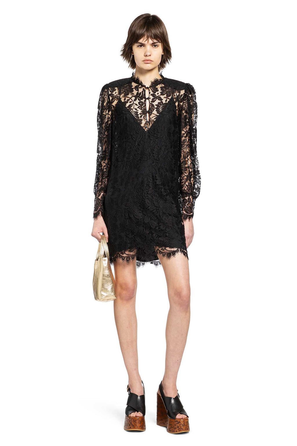 Floral Lace Mini Dress Chloe оригінал – Купити в Україні – боковий вид
