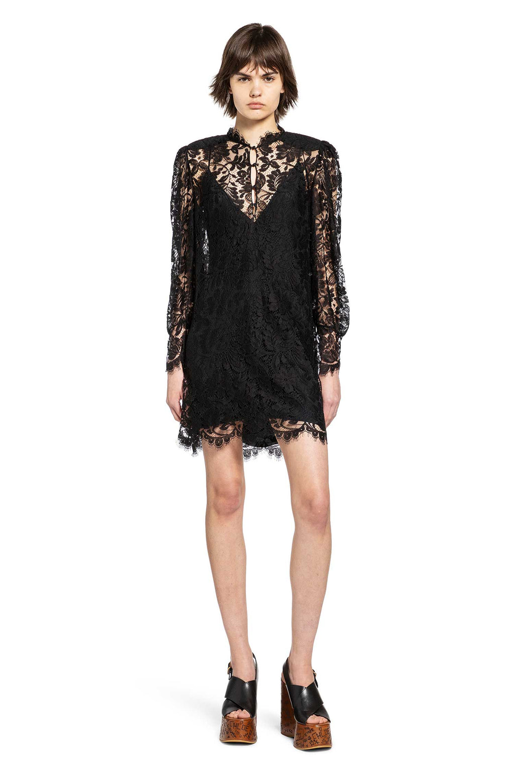 Floral Lace Mini Dress Chloe оригінал – Купити в Україні – вид ззаду