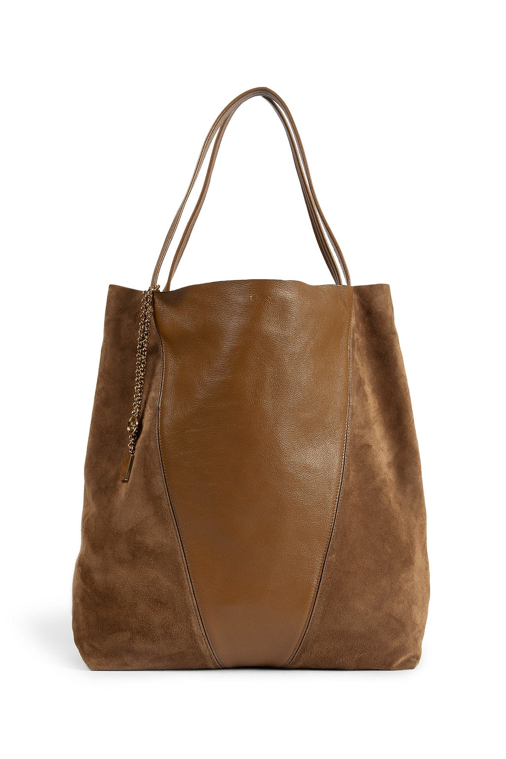 Оригінальна Spin Large Suede And Leather Shoulder Bag Chloe – боковий вид