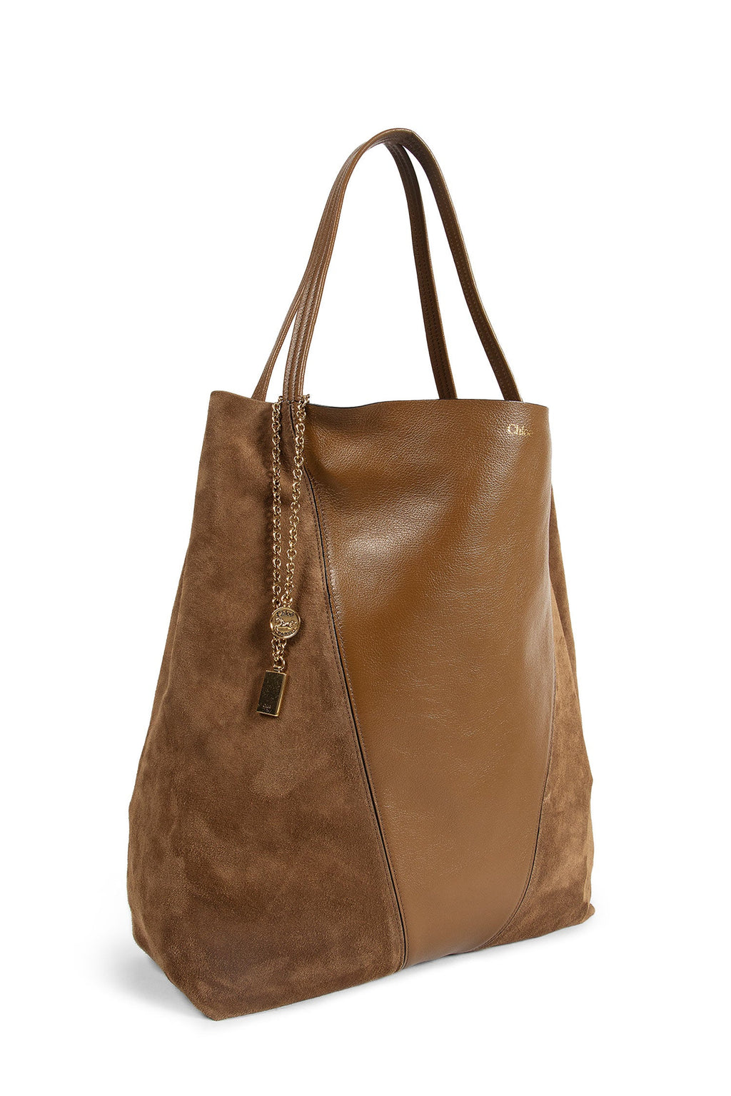 Оригінальна Spin Large Suede And Leather Shoulder Bag Chloe – вид ззаду