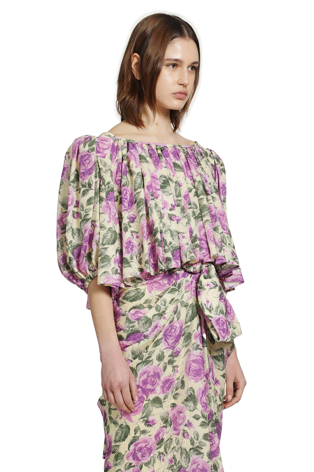 Puff Sleeve Cropped Top Chloe оригінал – Купити в Україні – детальний вид