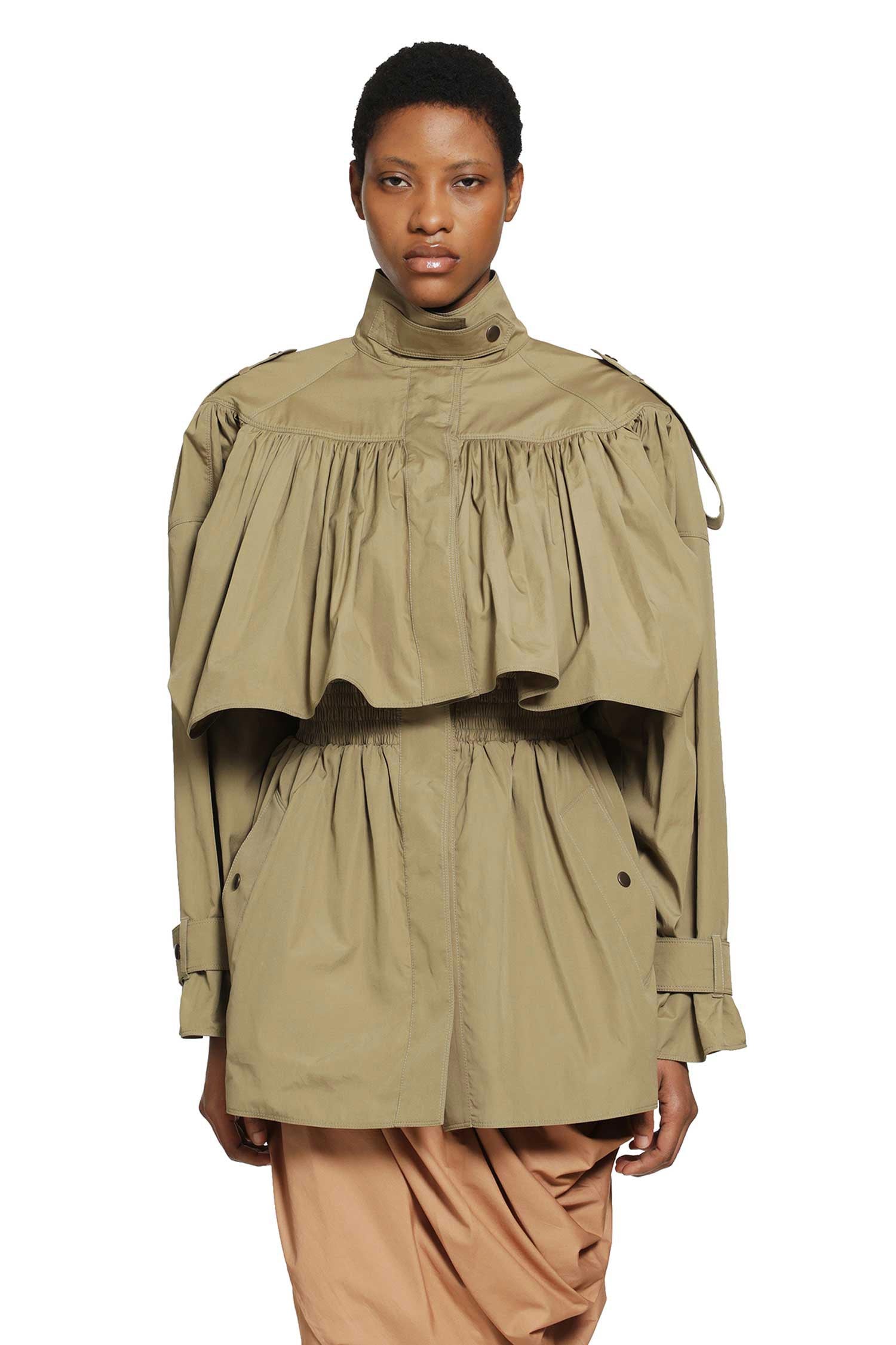 Short Trench Coat In Cotton Poplin Chloe оригінал – Купити в Україні – вид ззаду