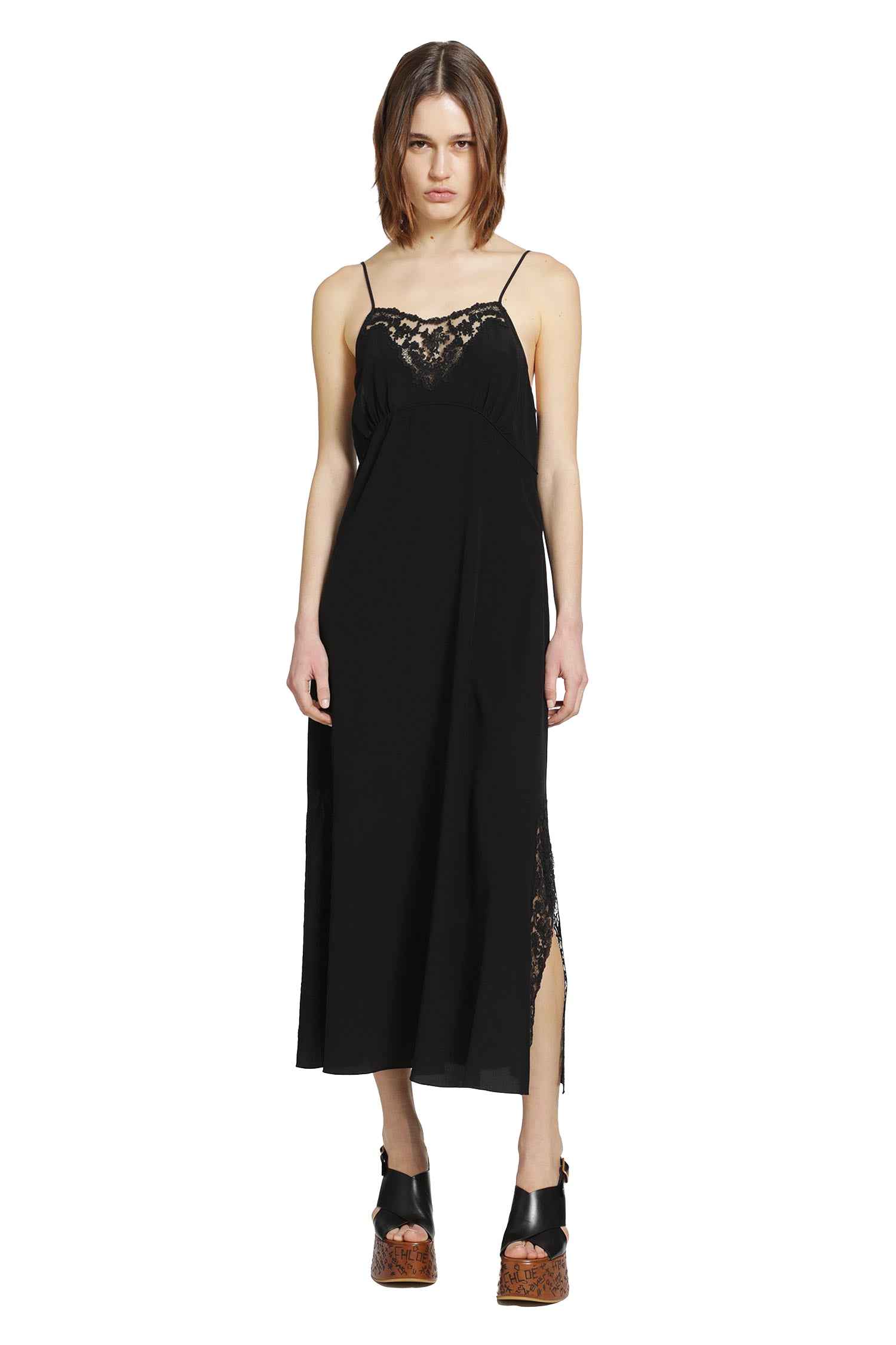 Long Lingerie Dress Chloe оригінал – Купити в Україні – боковий вид
