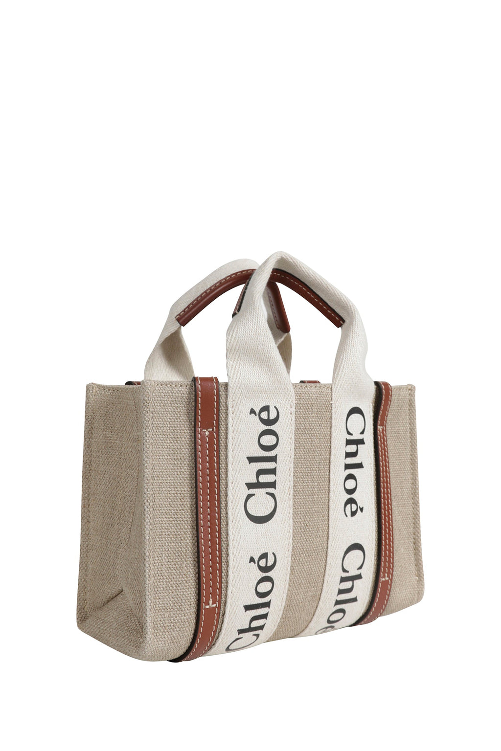 Mini Woody Tote Bag In Linen Chloe – Гарантія оригінальності – вид ззаду