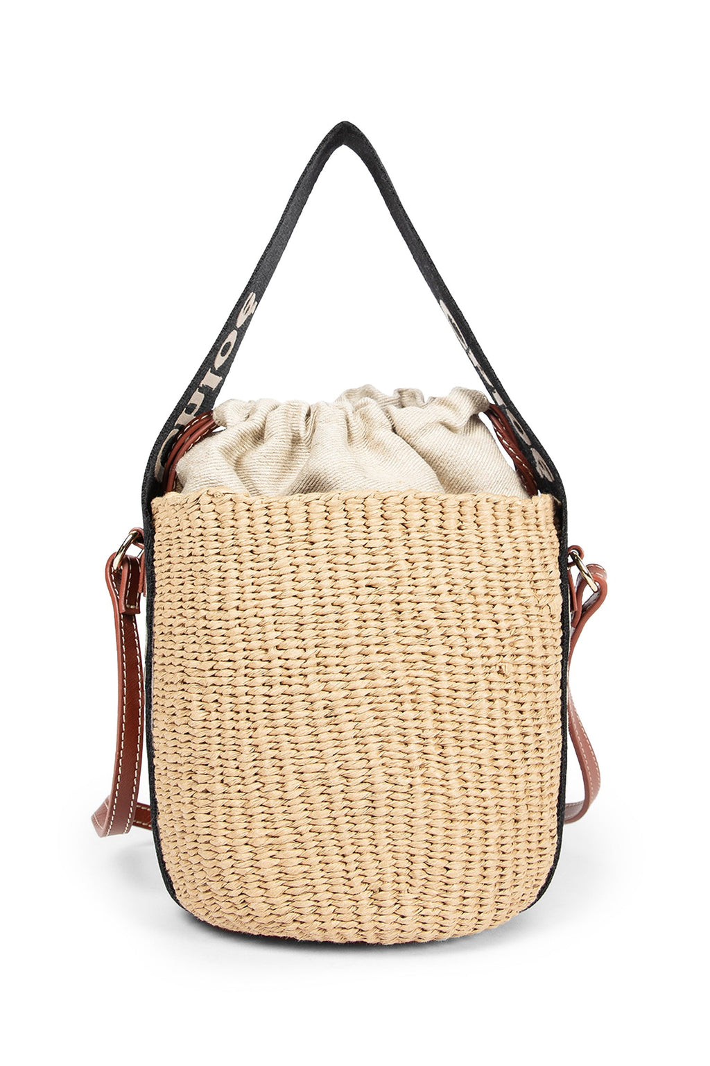 Оригінальна Woody Raffia Bucket Bag Chloe – боковий вид