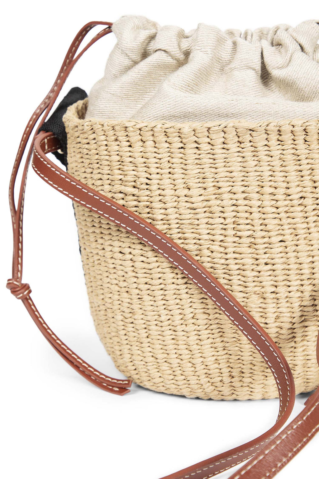 Оригінальна Woody Raffia Bucket Bag Chloe – збільшений вид